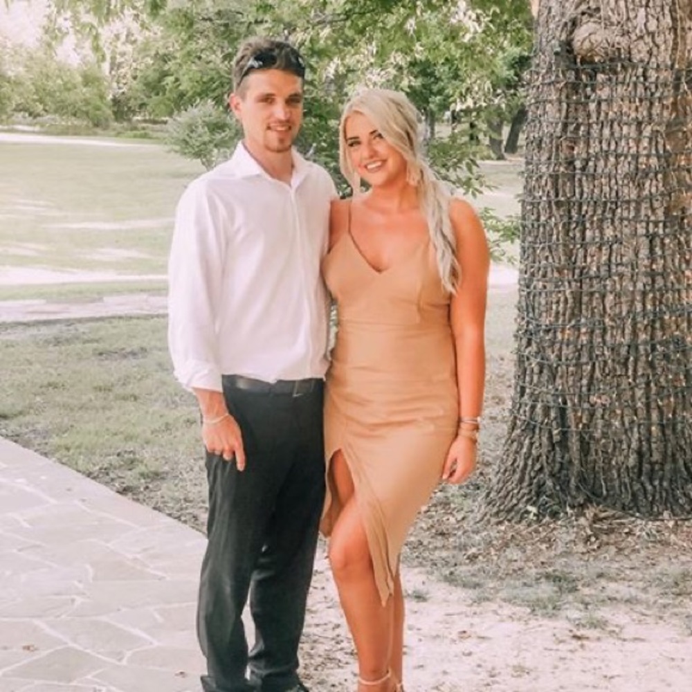 Bodycon Nude Dress from Revolve